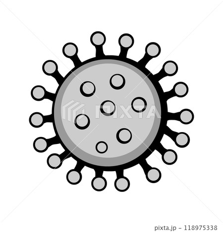 Bacterium icon on white. Bacterium icon on white. 118975338