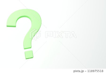 3D素材_クエスチョンマーク_緑 3D素材_クエスチョンマーク_緑 118975518