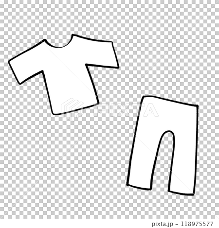 白色T恤和褲子插畫 白色T恤和褲子插畫 118975577