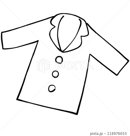 白黒　コートのイラスト 118976033