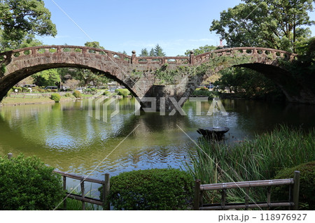 長崎県諫早市の眼鏡橋 長崎県諫早市の眼鏡橋 118976927