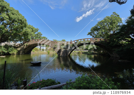 長崎県諫早市の眼鏡橋 長崎県諫早市の眼鏡橋 118976934