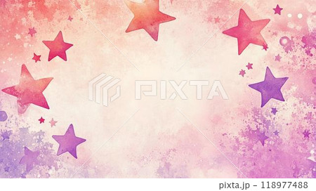 キラキラしたピンク星背景 118977488