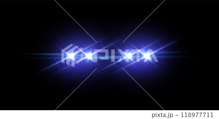 Police car flash effect on dark background. Patrol car emergency siren and blue flashers vector illustration Police car flash effect on dark background. Patrol car emergency siren and blue flashers vector illustration 118977711