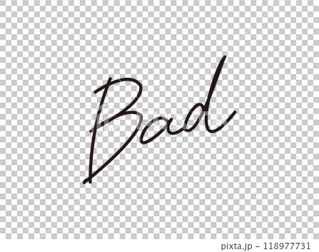 Handwritten character_Bad Handwritten character_Bad 118977731