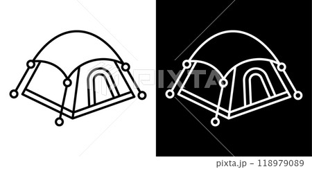 テントの編集可能な線画アイコンイラスト 118979089