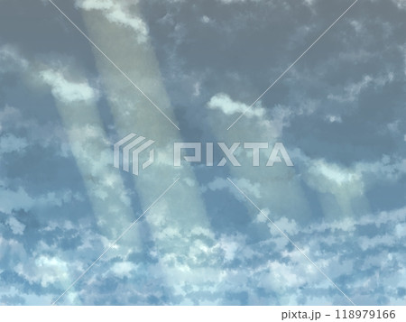 曇り空と光の筋 118979166