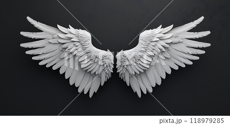 神秘的な飛翔：天使の翼のイラスト素材 [118979285] - PIXTA