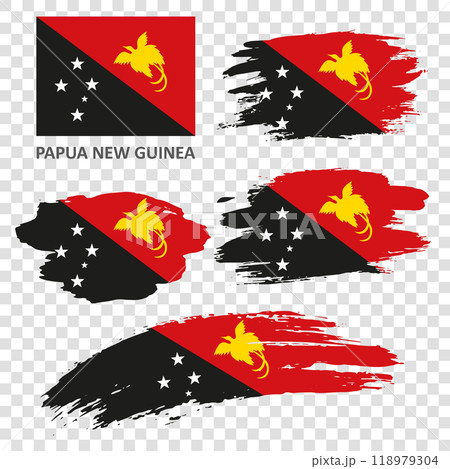 A set of flags of Papua New Guinea 118979304