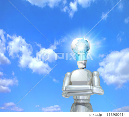 世界の電球でアイデア発想する 118980414