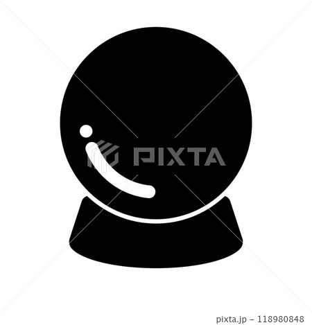 水晶玉のシルエット・占いのアイコン 水晶玉のシルエット・占いのアイコン 118980848