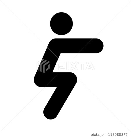 スクワット ピクトグラム シルエット 118980875