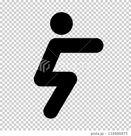 スクワット ピクトグラム シルエット 118980875