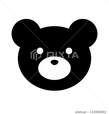 クマの顔 シルエット テディベア クマの顔 シルエット テディベア 118980882