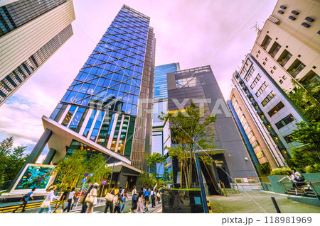 日本の東京都市景観 10月。渋谷アクシュや渋谷ヒカリエ、渋谷ヒカリエシンクスなどを望む=10月4日 日本の東京都市景観 10月。渋谷アクシュや渋谷ヒカリエ、渋谷ヒカリエシンクスなどを望む=10月4日 118981969