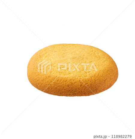 One tasty danish butter cookie isolated on white background. 118982279