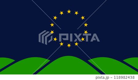 Flag of the city of Montpelier, Vermont, USA, original colors and proportions. Illustration 118982438