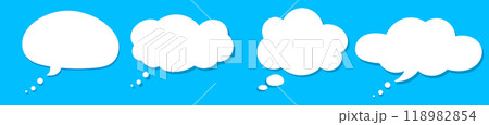 Thought bubbles. Think. Empty thought cloud. Vector illustration Thought bubbles. Think. Empty thought cloud. Vector illustration 118982854