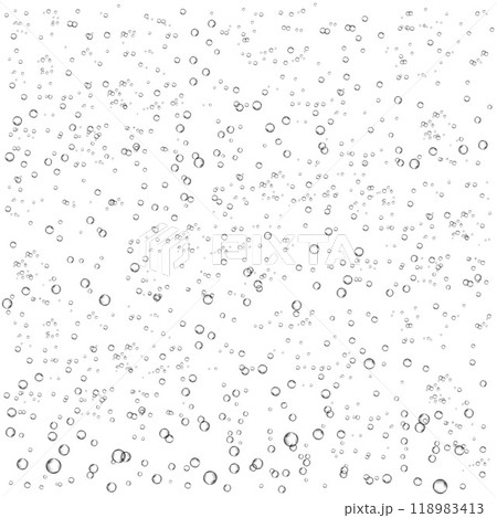 Oxygen air bubbles flow in water on white background. Oxygen air bubbles flow in water on white background. 118983413