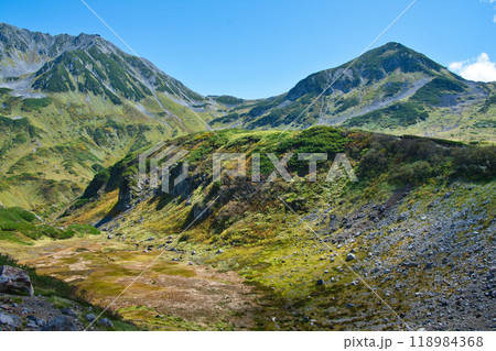 富山県　立山室堂平の紅葉 118984368