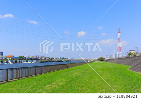 東京都江戸川区新中川沿いの風景2024年10月 東京都江戸川区新中川沿いの風景2024年10月 118984921