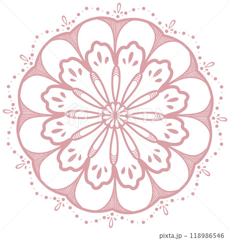 可愛い模様のピンクのレース 118986546