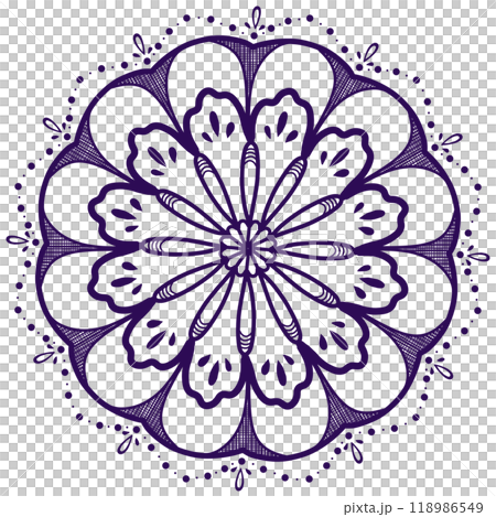 Cute purple lace pattern 118986549