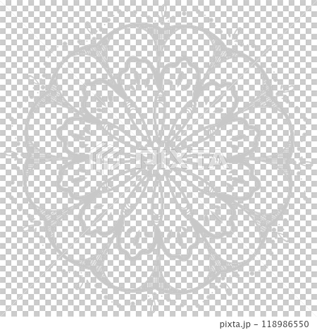 Matte silver lace with a cute pattern 118986550