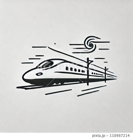 台風と新幹線 台風と新幹線 118987214