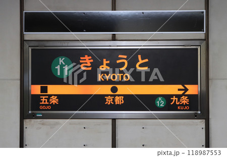 京都地下鉄　京都駅の駅名標 118987553