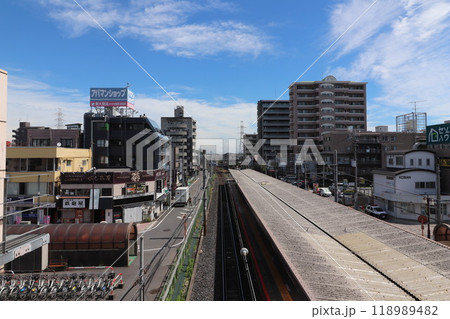 JR東日本宇都宮線東大宮駅改札前からの線路の眺望 118989482