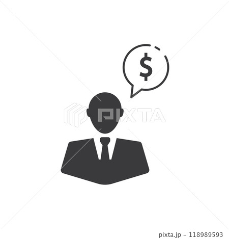 Businessman with dollar sign Businessman with dollar sign 118989593