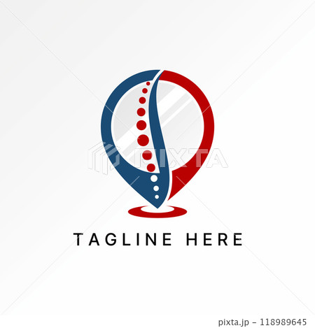Logo design graphic concept creative premium vector stock abstract place location pin point body spine backbone Related to massage clinic therapy home Logo design graphic concept creative premium vector stock abstract place location pin point body spine backbone Related to massage clinic therapy home 118989645