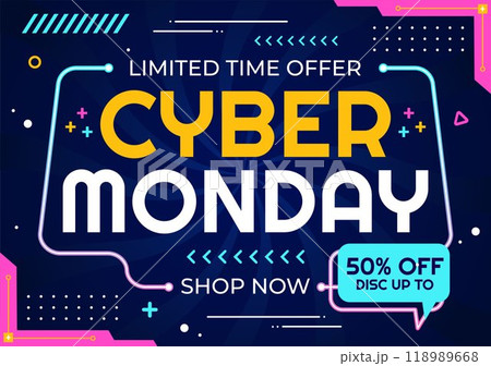 Cyber Monday Event Vector Illustration with Super Sale and Big Discount Purchases Goods in Paper Bags for Promotions in a Flat Style Cartoon Background Cyber Monday Event Vector Illustration with Super Sale and Big Discount Purchases Goods in Paper Bags for Promotions in a Flat Style Cartoon Background 118989668