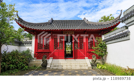 神奈川県横浜市中区本牧本牧市民公園の横浜上海友好記念館の秋・夏 神奈川県横浜市中区本牧本牧市民公園の横浜上海友好記念館の秋・夏 118989738