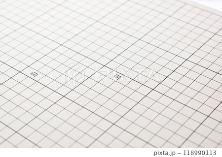gray cutting mat board background with line and scale measure guide pattern for object art design 118990113