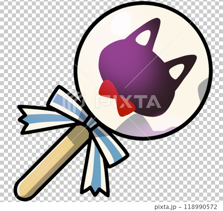 Candy black cat pattern 118990572