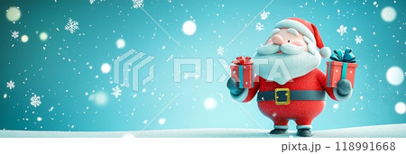 ギフトを届けるサンタクロース ギフトを届けるサンタクロース 118991668