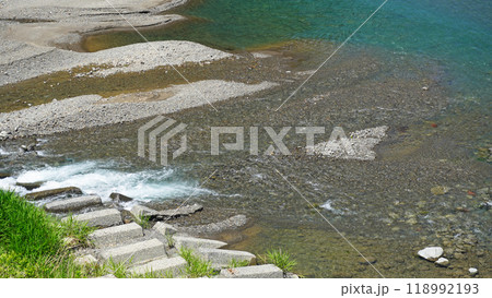不動川と気田川が交わる合流点（静岡県浜松市天竜区春野町付近） 118992193