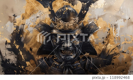 墨絵風の侍イラスト,Generative AI AI画像 墨絵風の侍イラスト,Generative AI AI画像 118992468