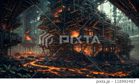 荒廃した都市の建造物,Generative AI AI画像 118992487