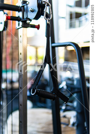 fitness lifestyle machine modern sport gym heavy health club equipment healthy exercise fitness lifestyle machine modern sport gym heavy health club equipment healthy exercise 118992805