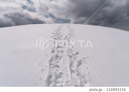 雪山を歩く 118993158