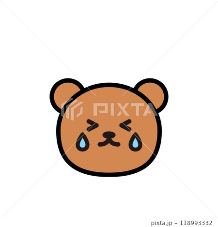 泣いているくま シンプル キャラクター 泣いているくま シンプル キャラクター 118993332