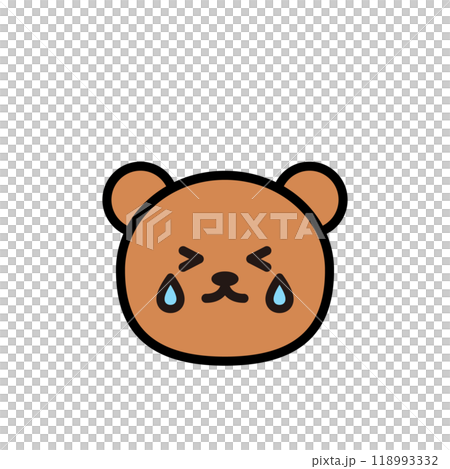 泣いているくま シンプル キャラクター 泣いているくま シンプル キャラクター 118993332