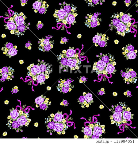 テキスタイルに最適な美しい薔薇の図案, 118994051