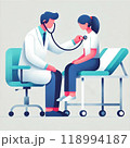 フラットデザインの医療シーン 118994187