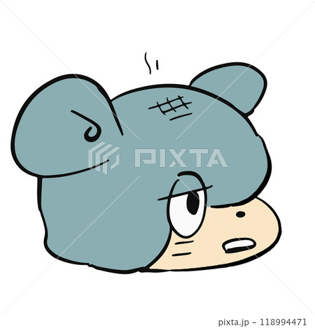 水色の可愛いゆるキャラの表情豊かな手描きイラスト素材 水色の可愛いゆるキャラの表情豊かな手描きイラスト素材 118994471