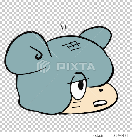 水色の可愛いゆるキャラの表情豊かな手描きイラスト素材 水色の可愛いゆるキャラの表情豊かな手描きイラスト素材 118994471