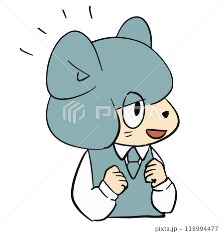 水色の可愛いゆるキャラの表情豊かな手描きイラスト素材 水色の可愛いゆるキャラの表情豊かな手描きイラスト素材 118994477